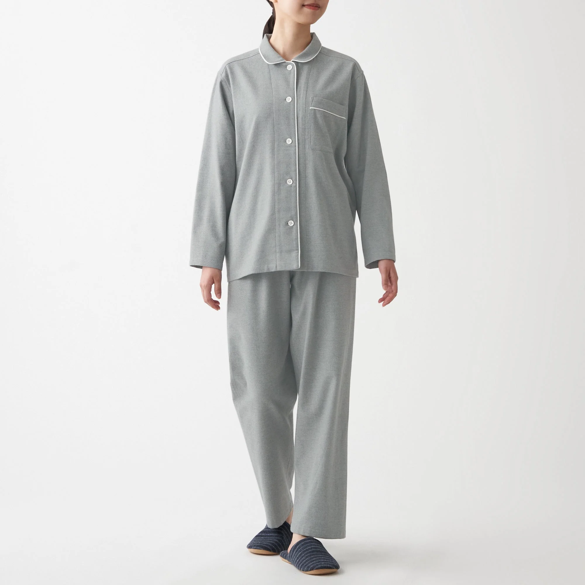 Women's Organic Cotton Side Seamless Flannel Pajamas - Image 3