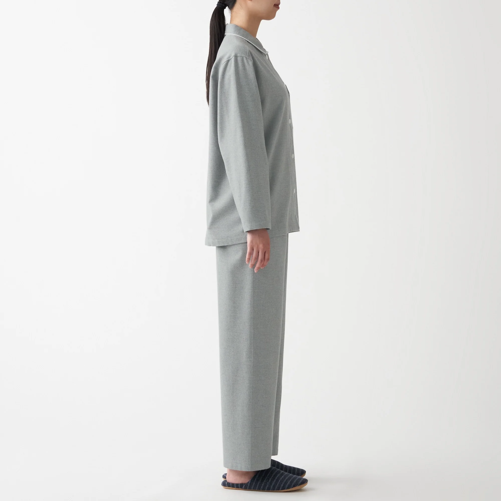 Women's Organic Cotton Side Seamless Flannel Pajamas - Image 4