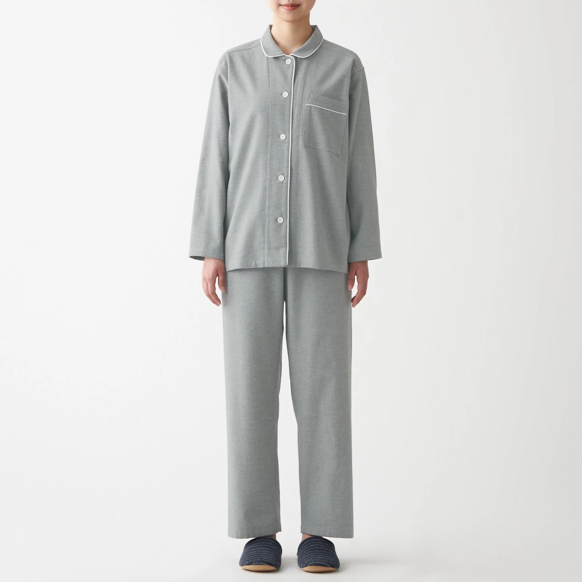 Women's Organic Cotton Side Seamless Flannel Pajamas - Image 6