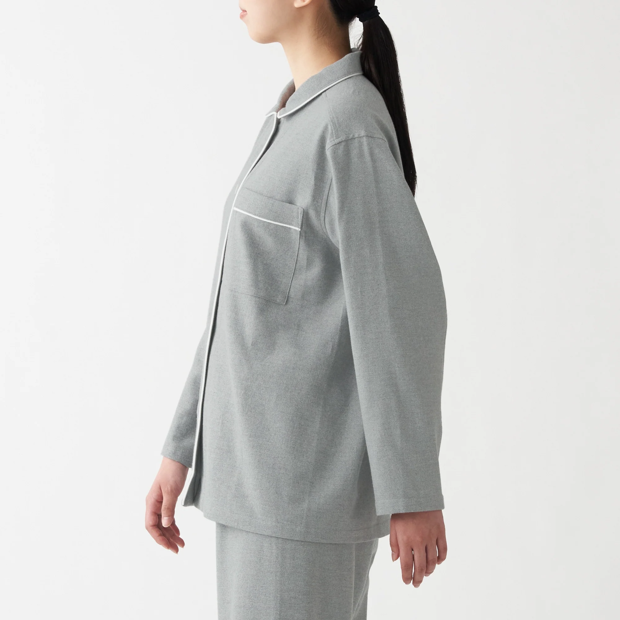 Women's Organic Cotton Side Seamless Flannel Pajamas - Image 8