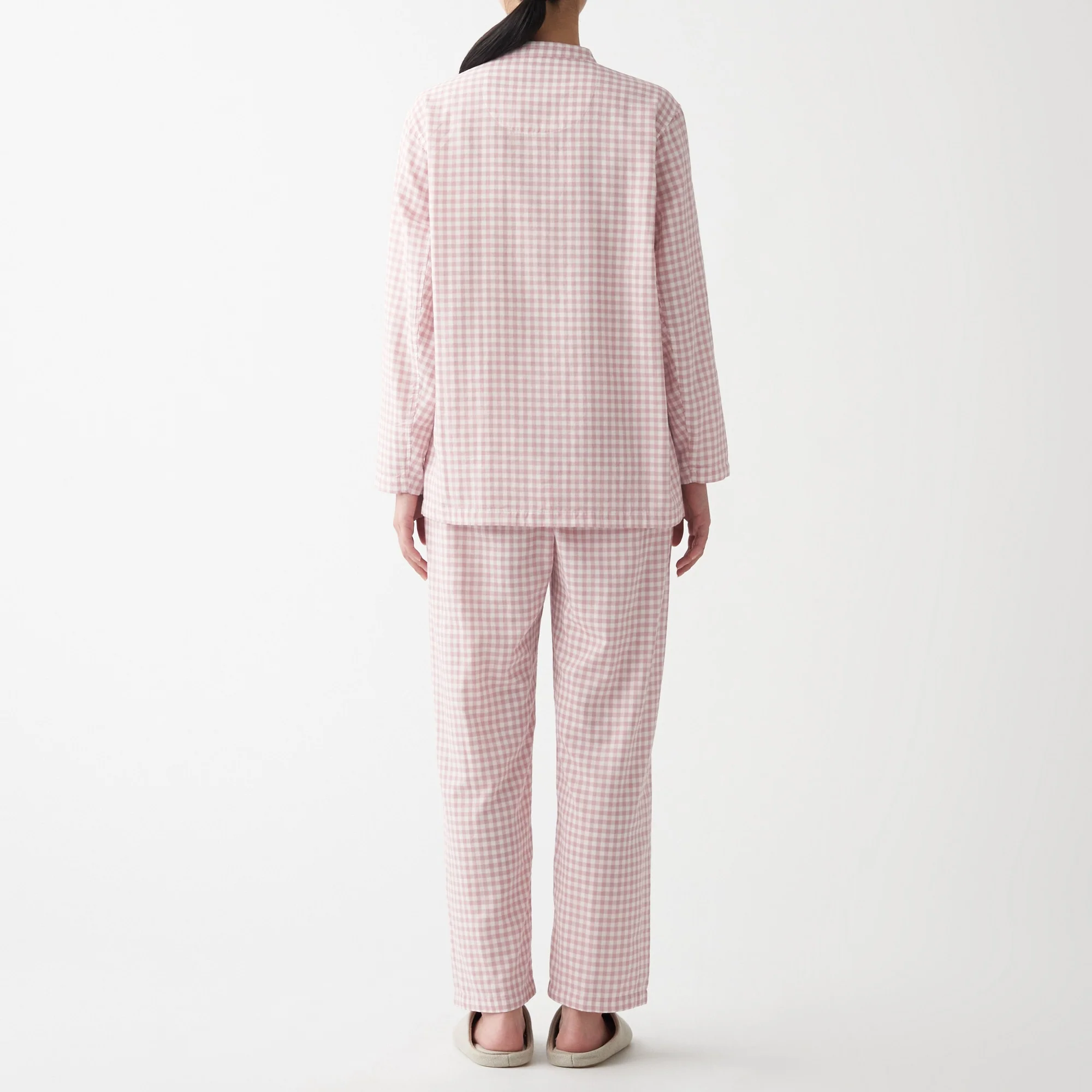Women's Organic Cotton Side Seamless Stand Collar Pajamas - Image 16