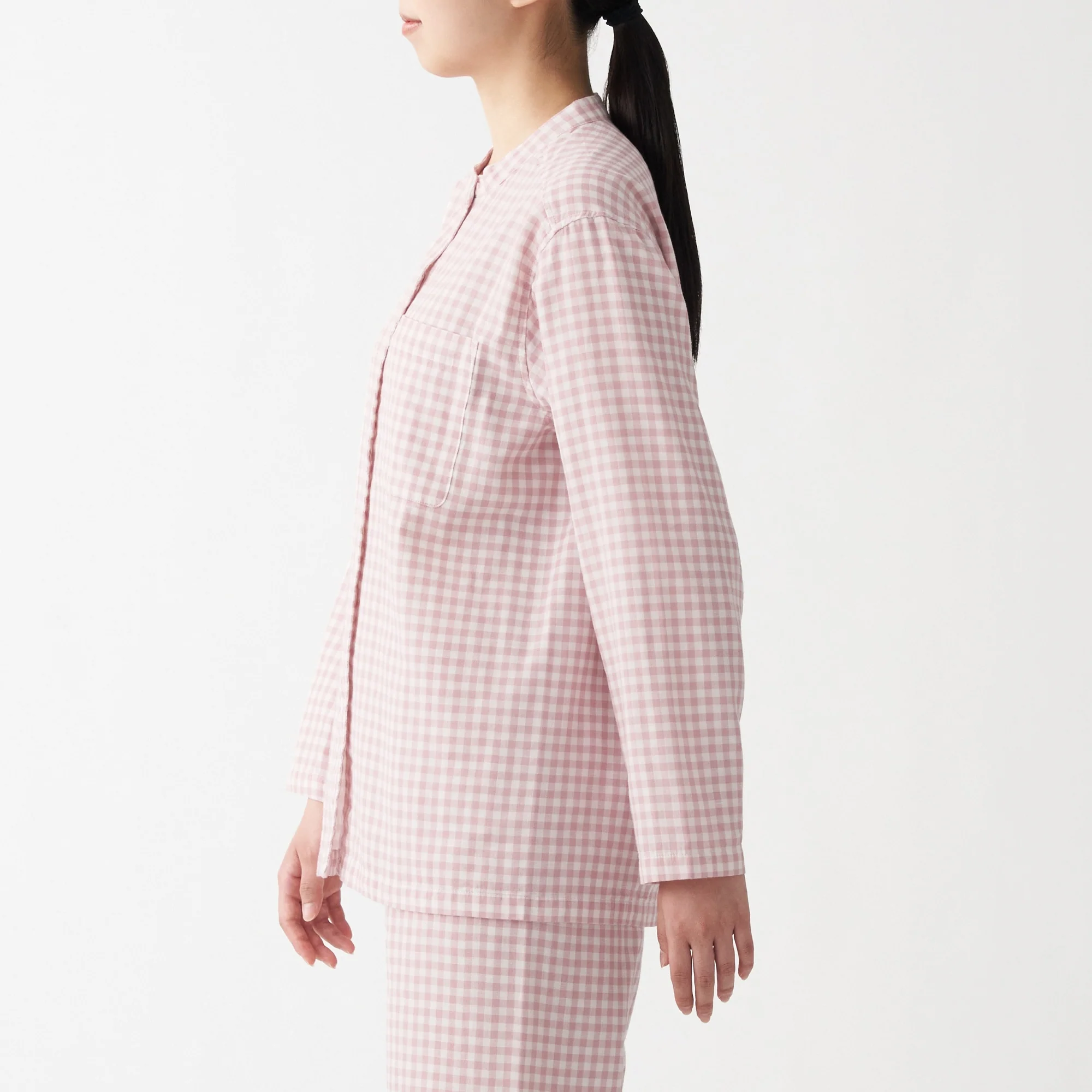 Women's Organic Cotton Side Seamless Stand Collar Pajamas - Image 18