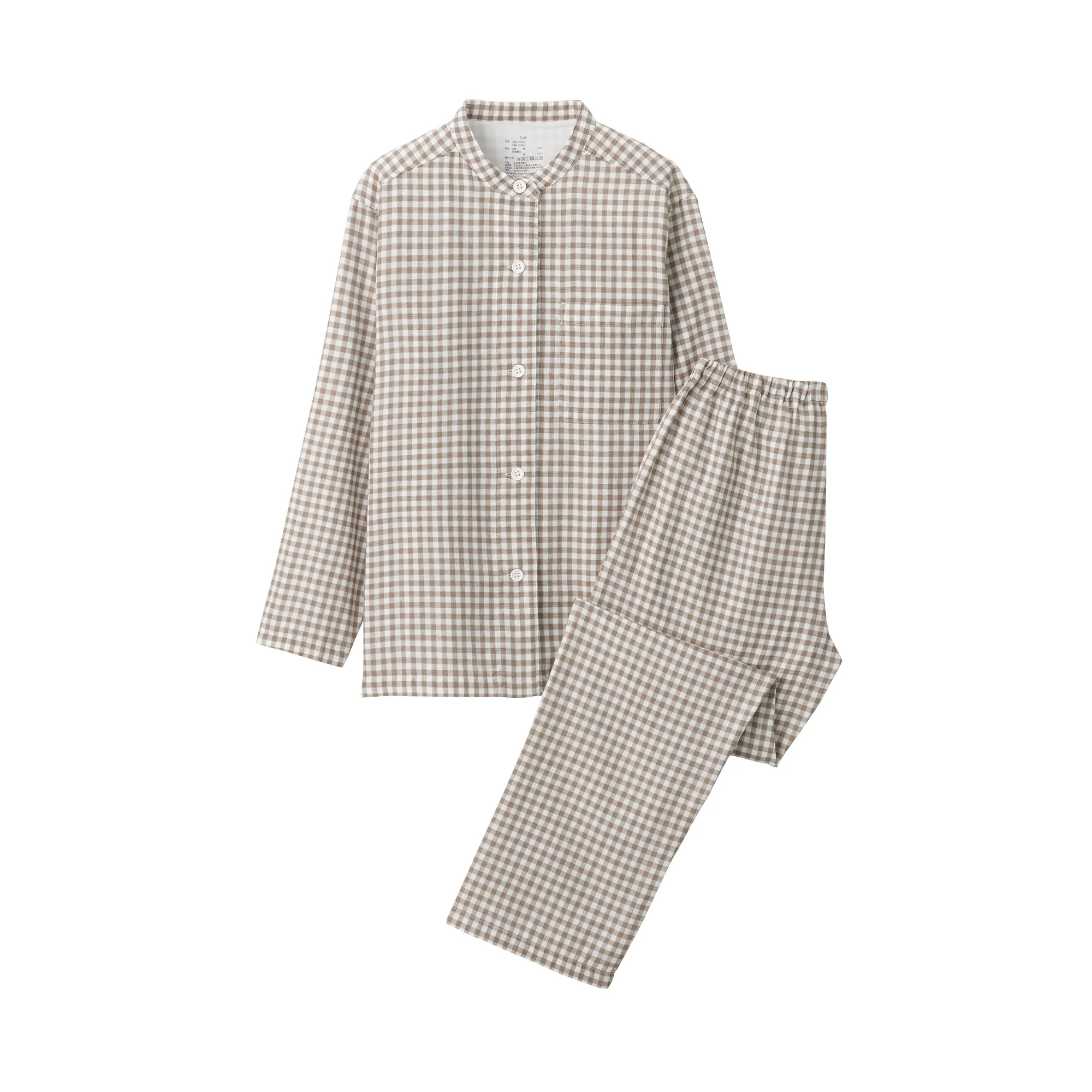 Women's Organic Cotton Side Seamless Stand Collar Pajamas - Image 2