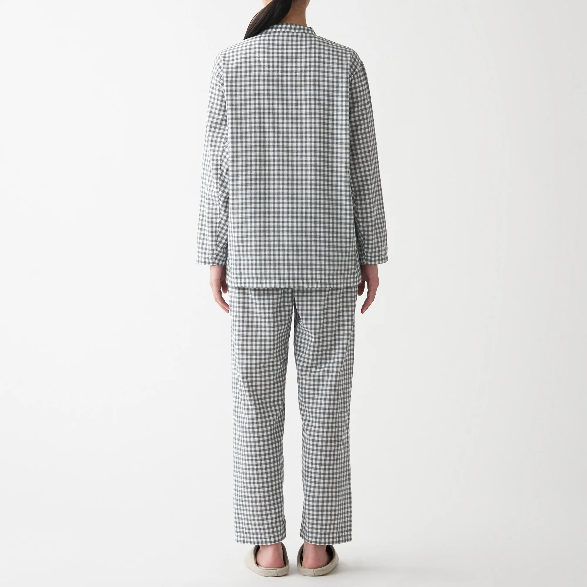 Women's Organic Cotton Side Seamless Stand Collar Pajamas - Image 25
