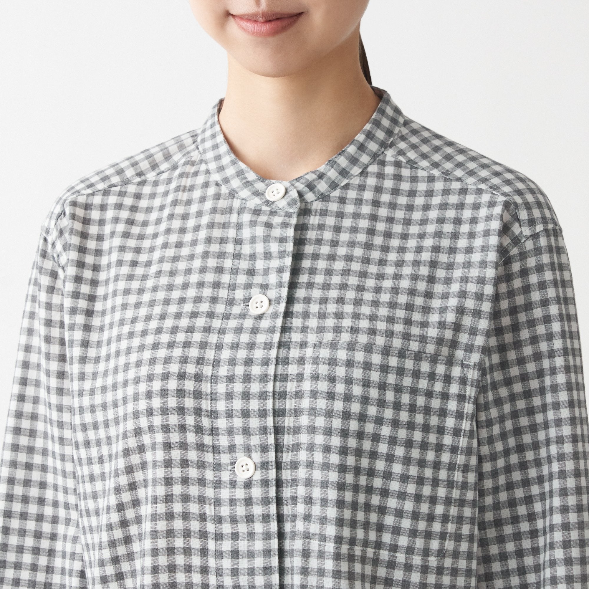 Women's Organic Cotton Side Seamless Stand Collar Pajamas - Image 27