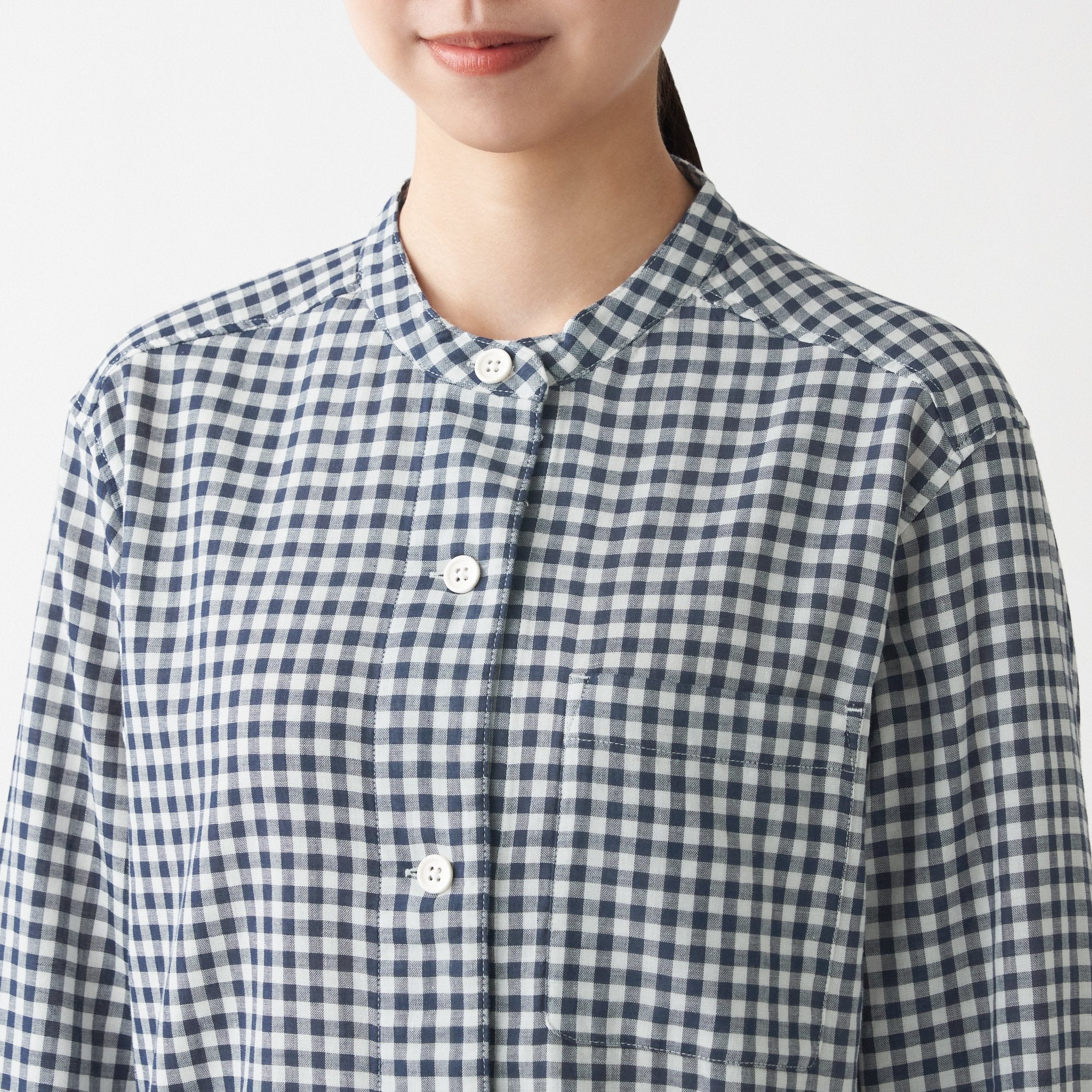 Women's Organic Cotton Side Seamless Stand Collar Pajamas - Image 38