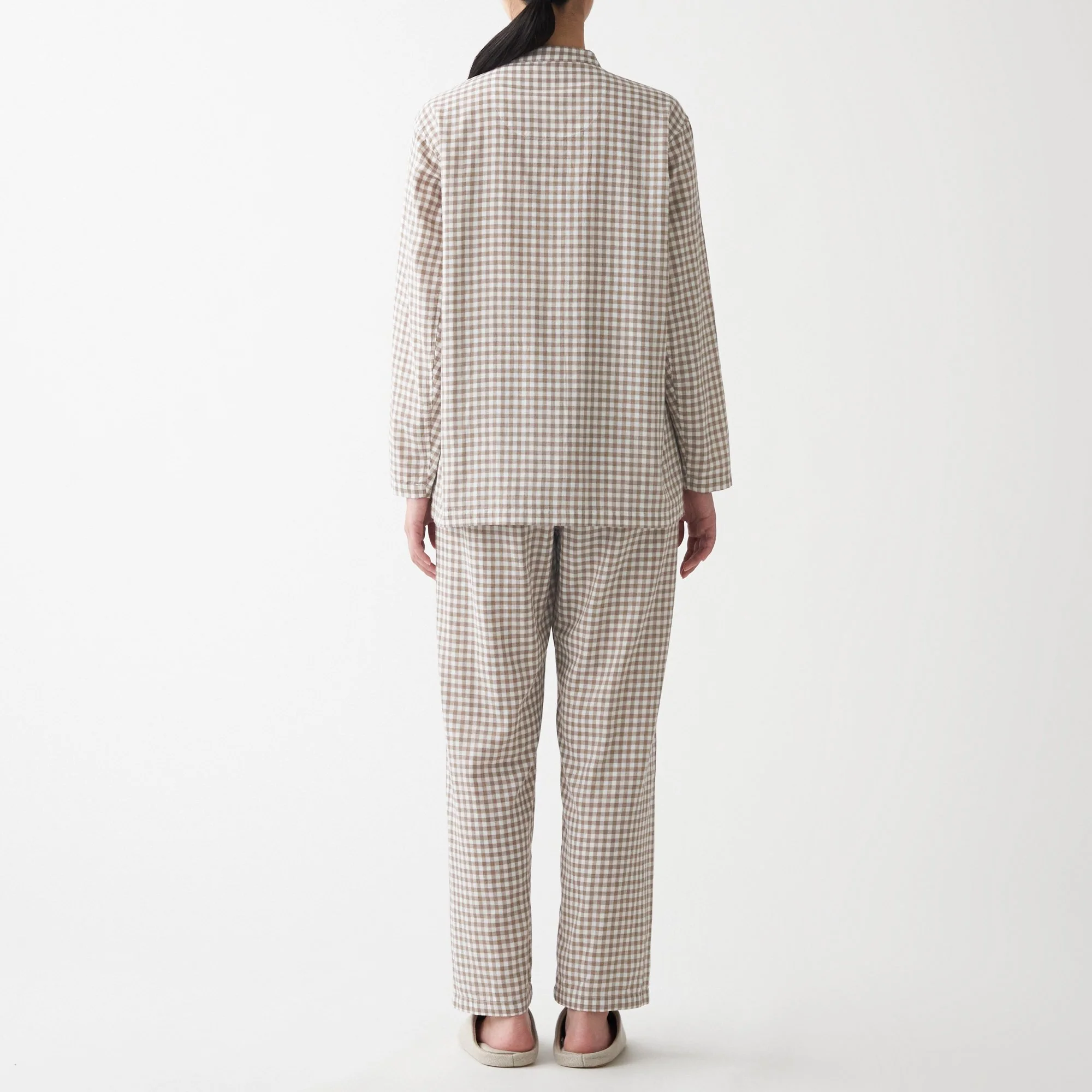 Women's Organic Cotton Side Seamless Stand Collar Pajamas - Image 6
