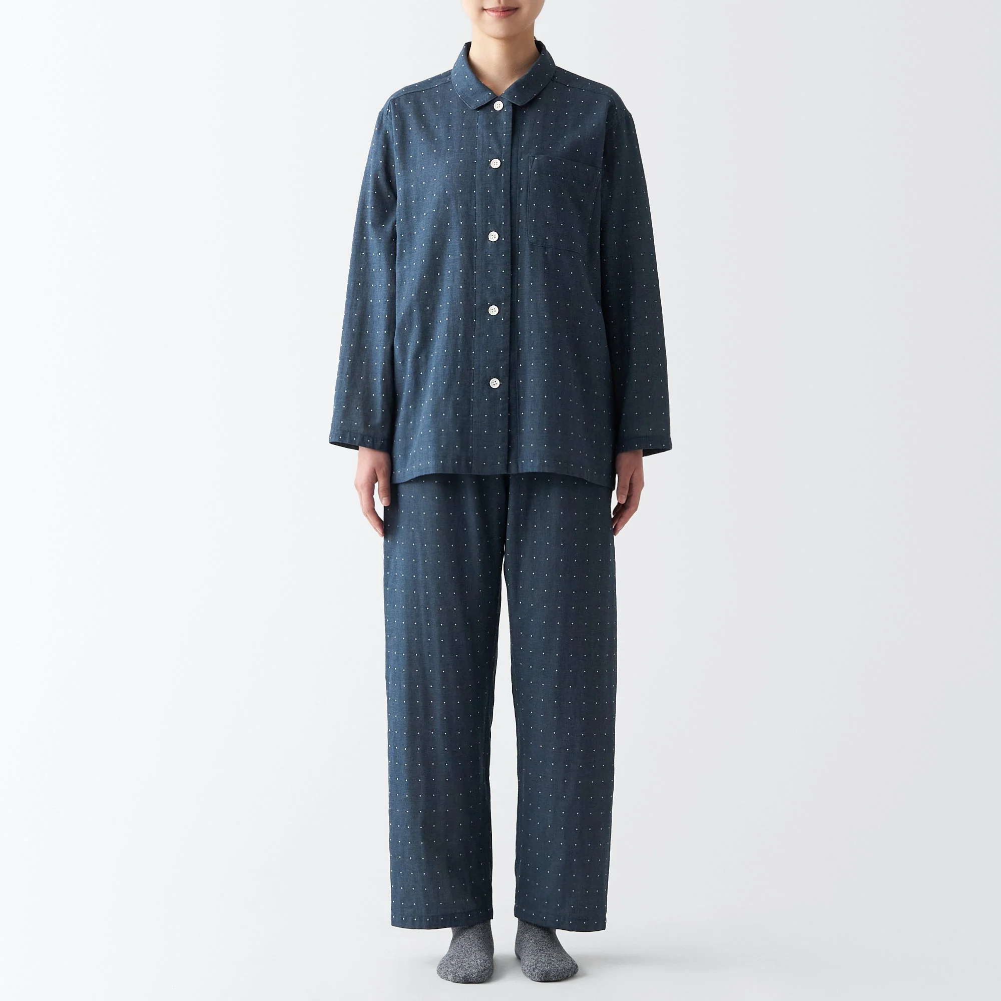 Women's Side Seamless Double Gauze Pajamas - Image 37