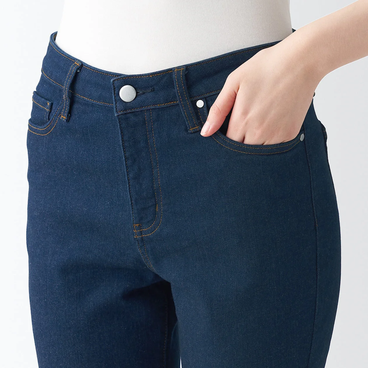 Women's Super Stretch Denim Skinny Pants Blue - Image 7