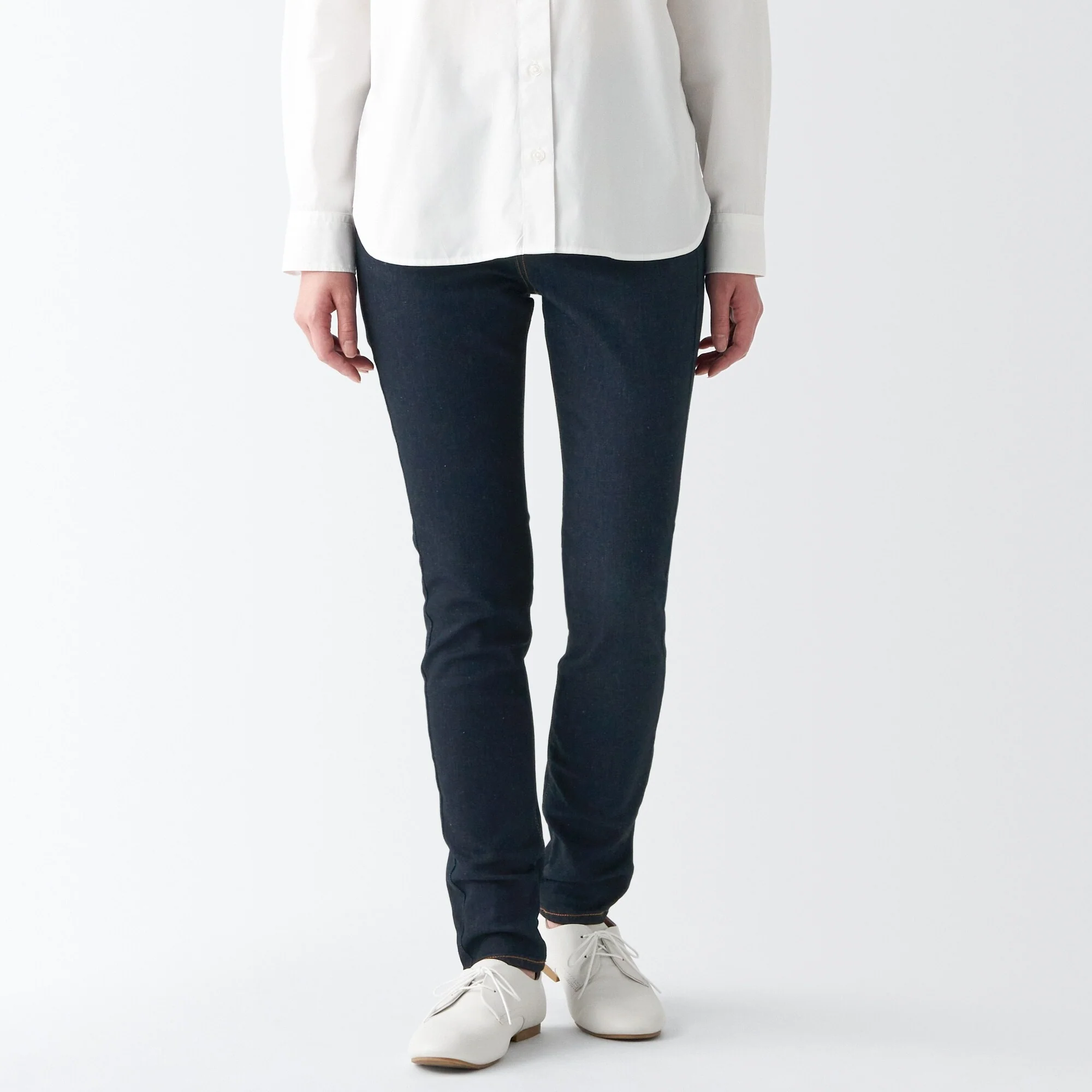 Women's Super Stretch Denim Skinny Pants Dark Navy - Image 3