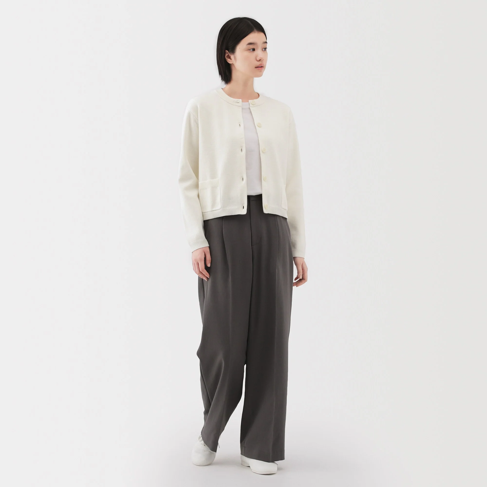 Women's Washable Crew Neck Cardigan - Image 20