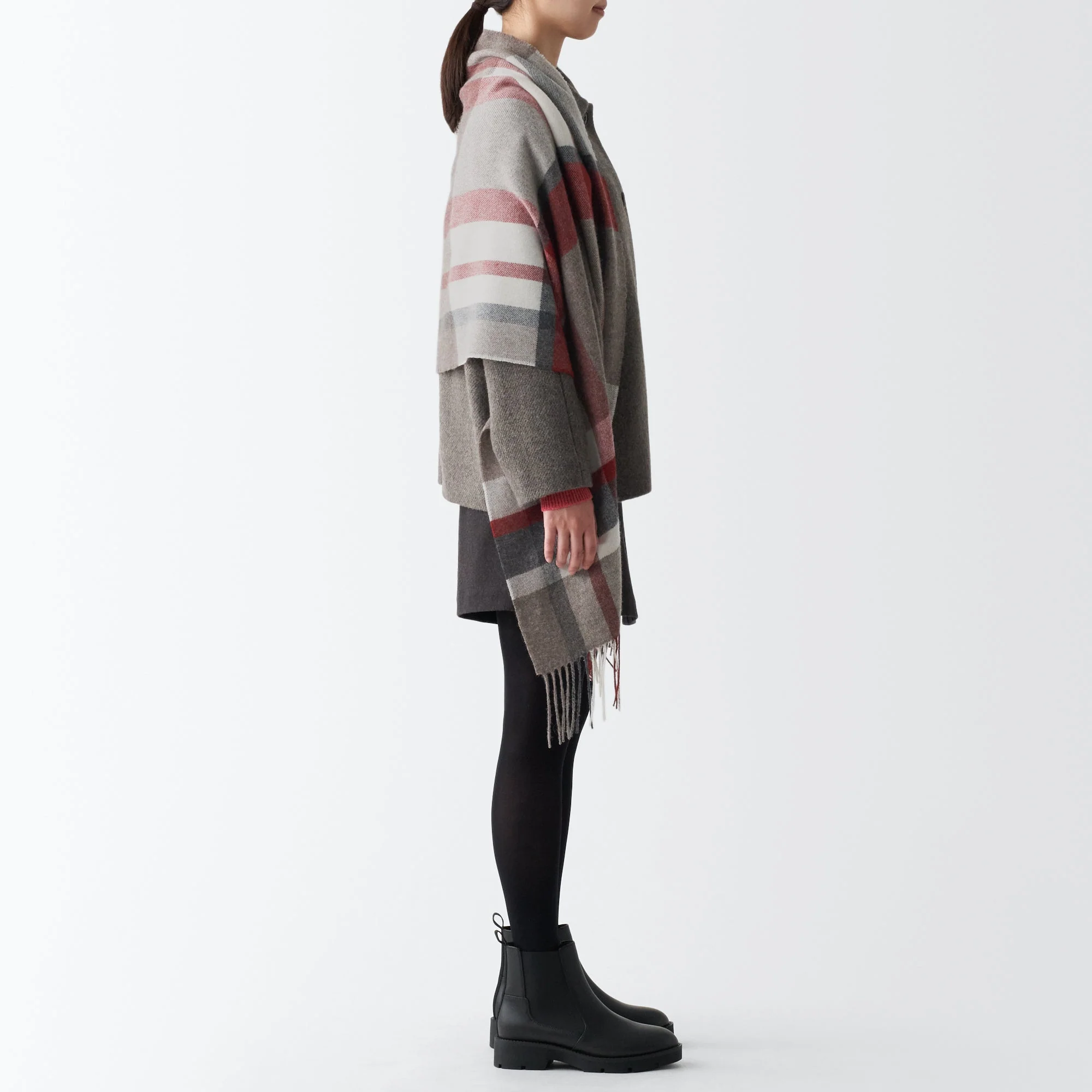 Wool 2-way Patterned Large Stole - Image 14