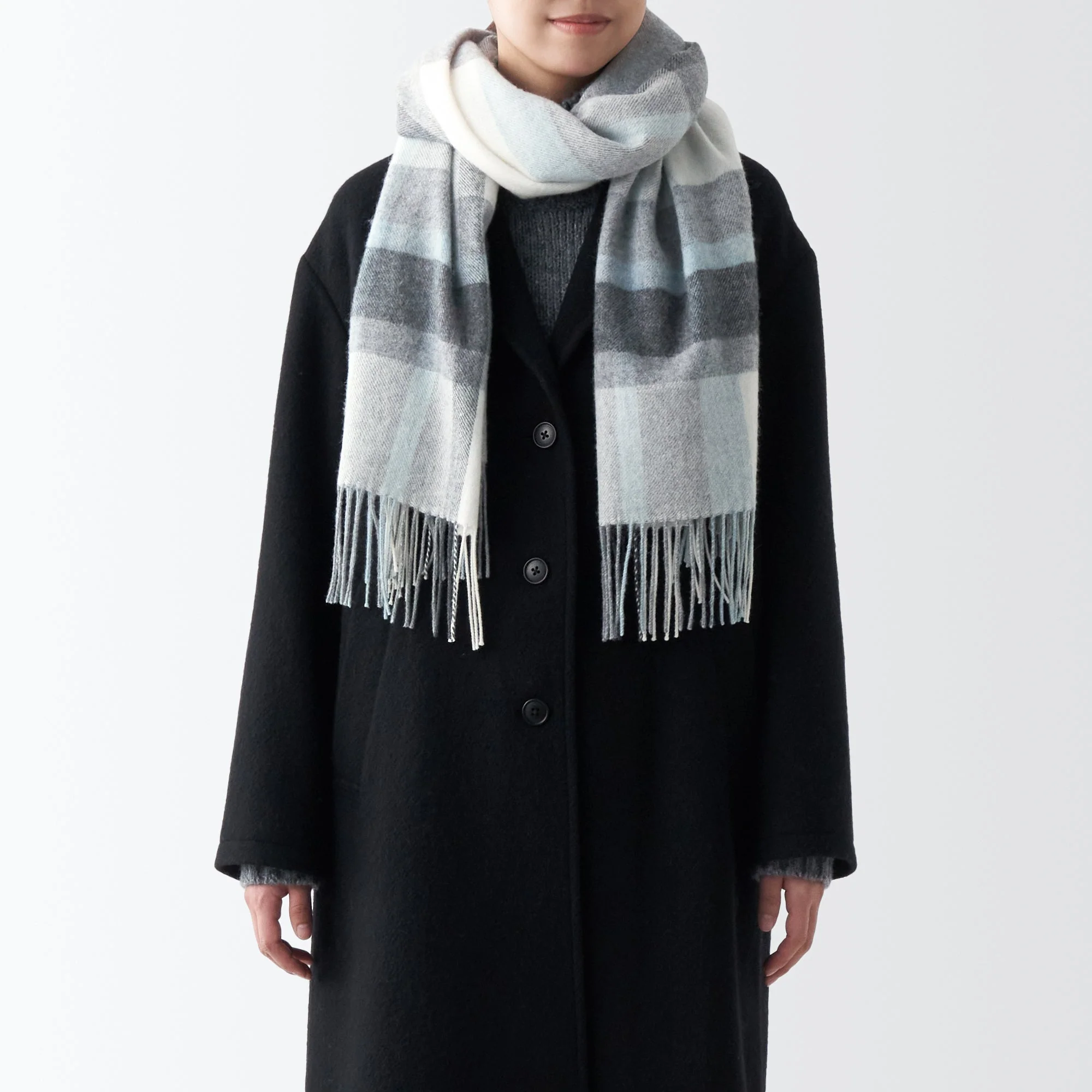 Wool 2-way Patterned Large Stole - Image 20