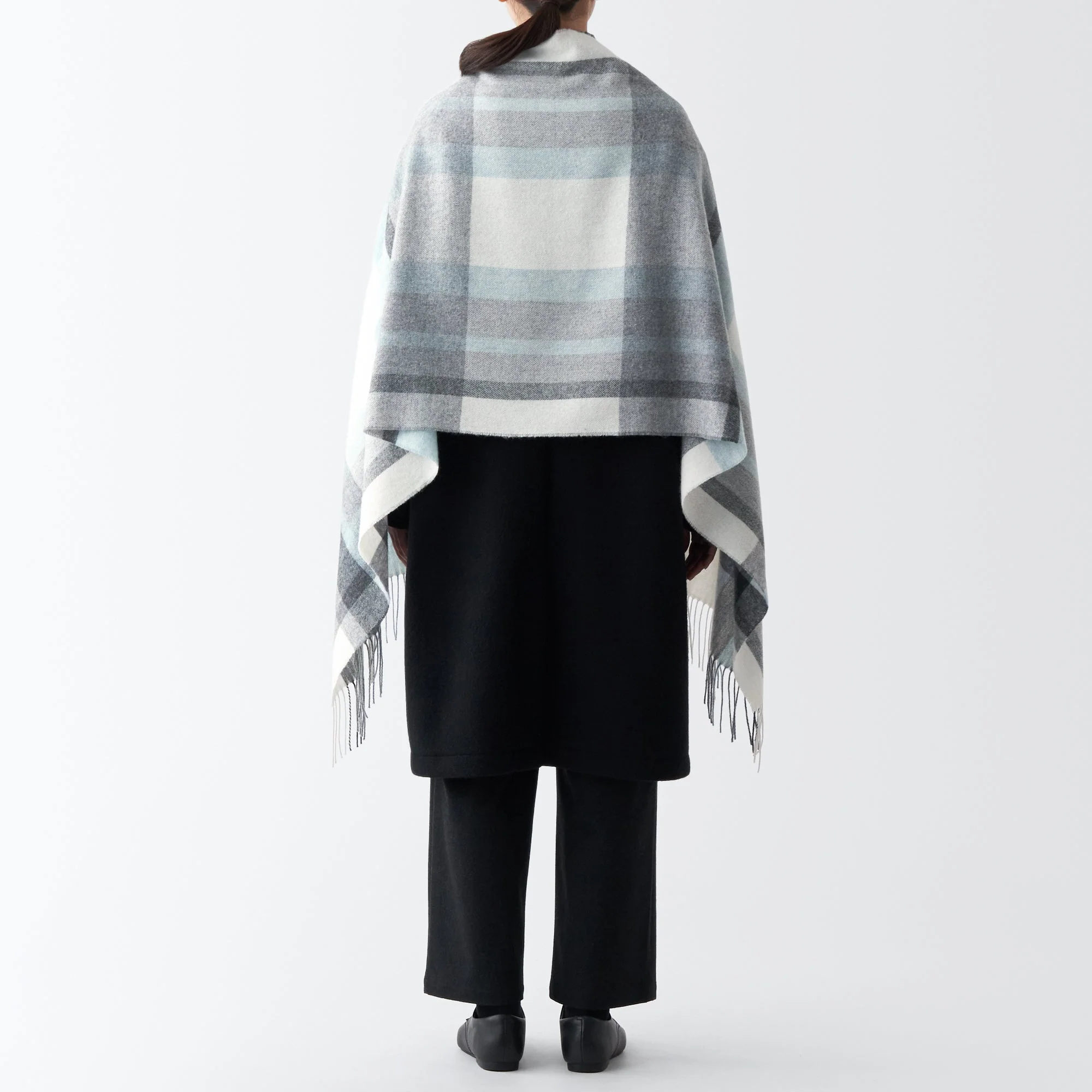 Wool 2-way Patterned Large Stole - Image 24