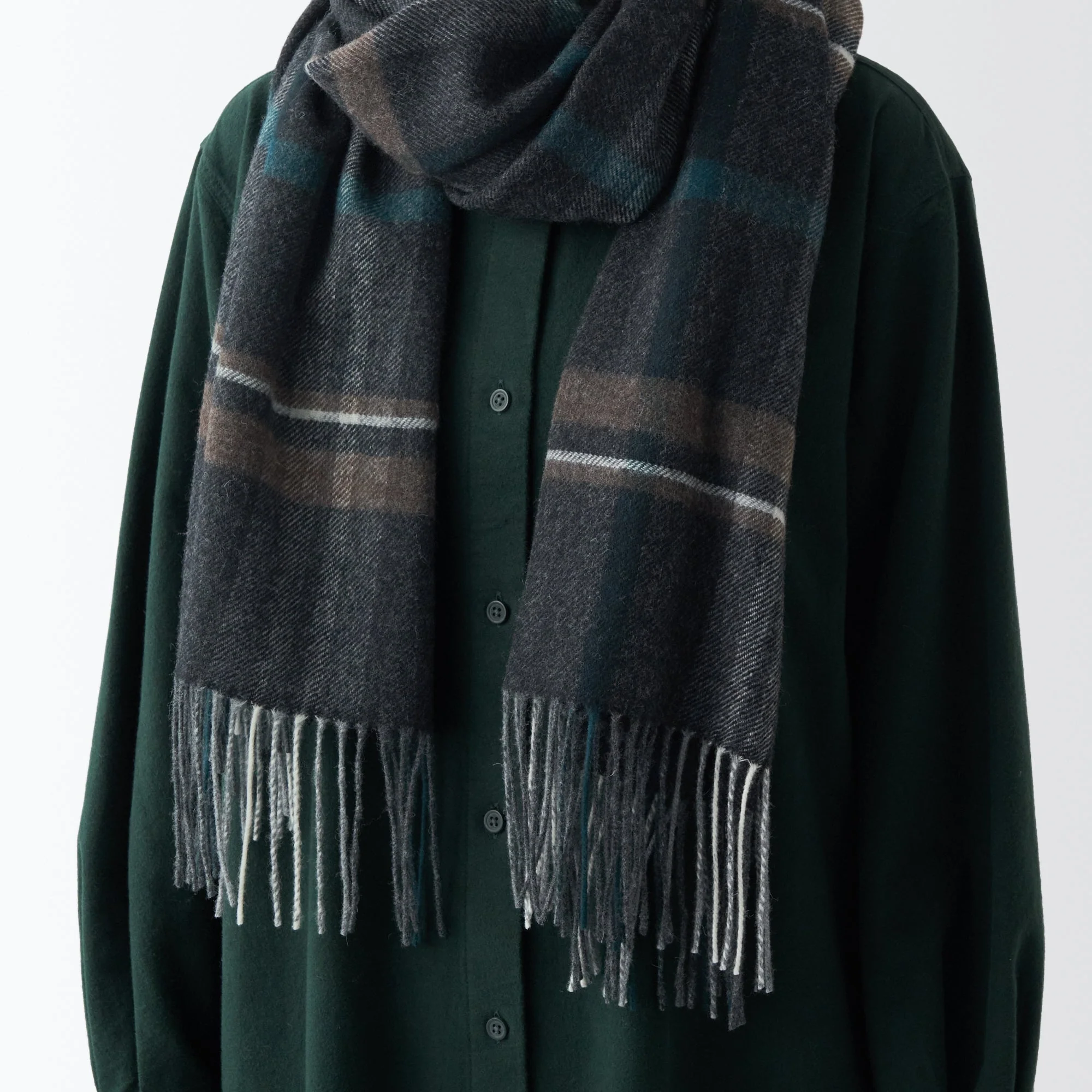 Wool 2-way Patterned Large Stole - Image 34