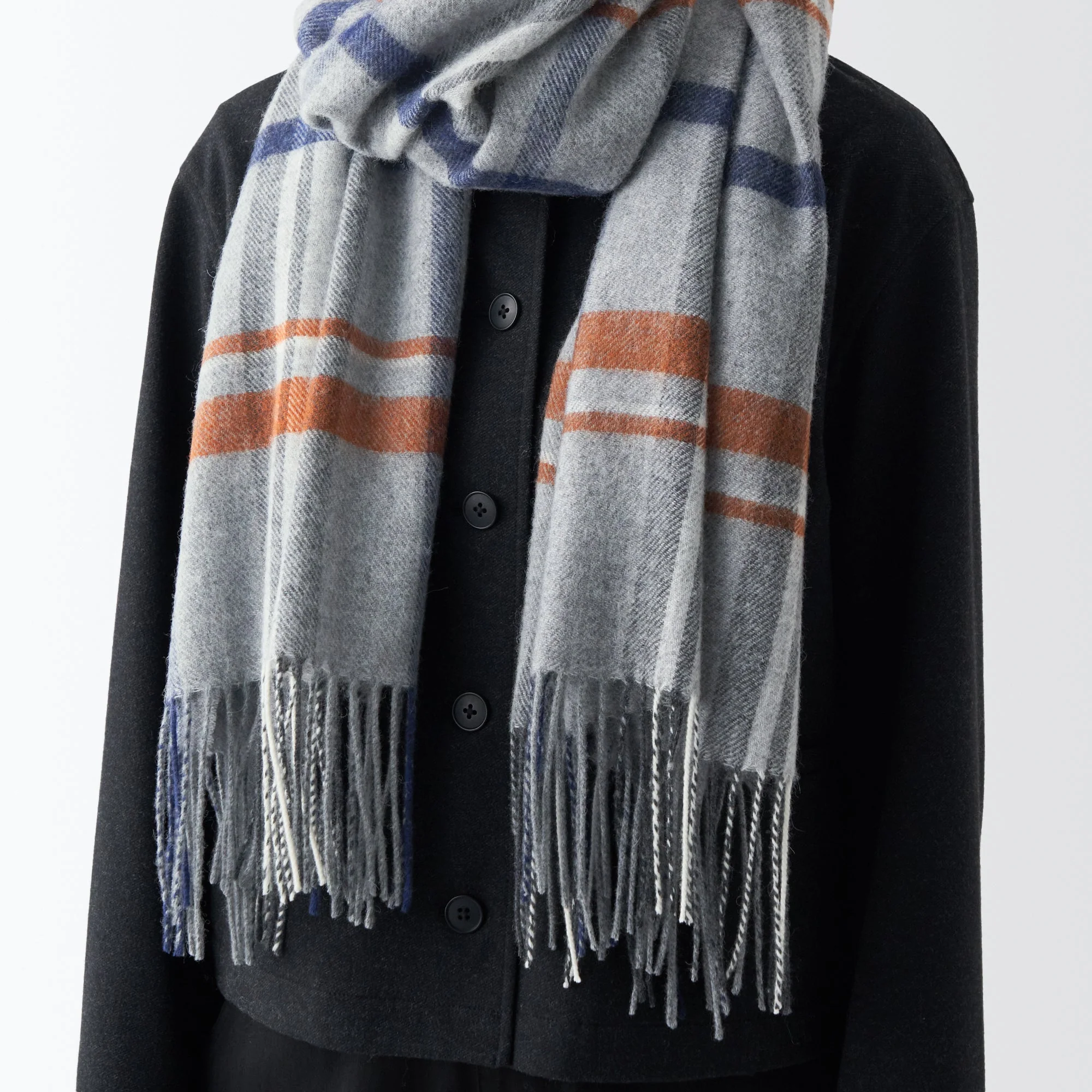 Wool 2-way Patterned Large Stole - Image 7