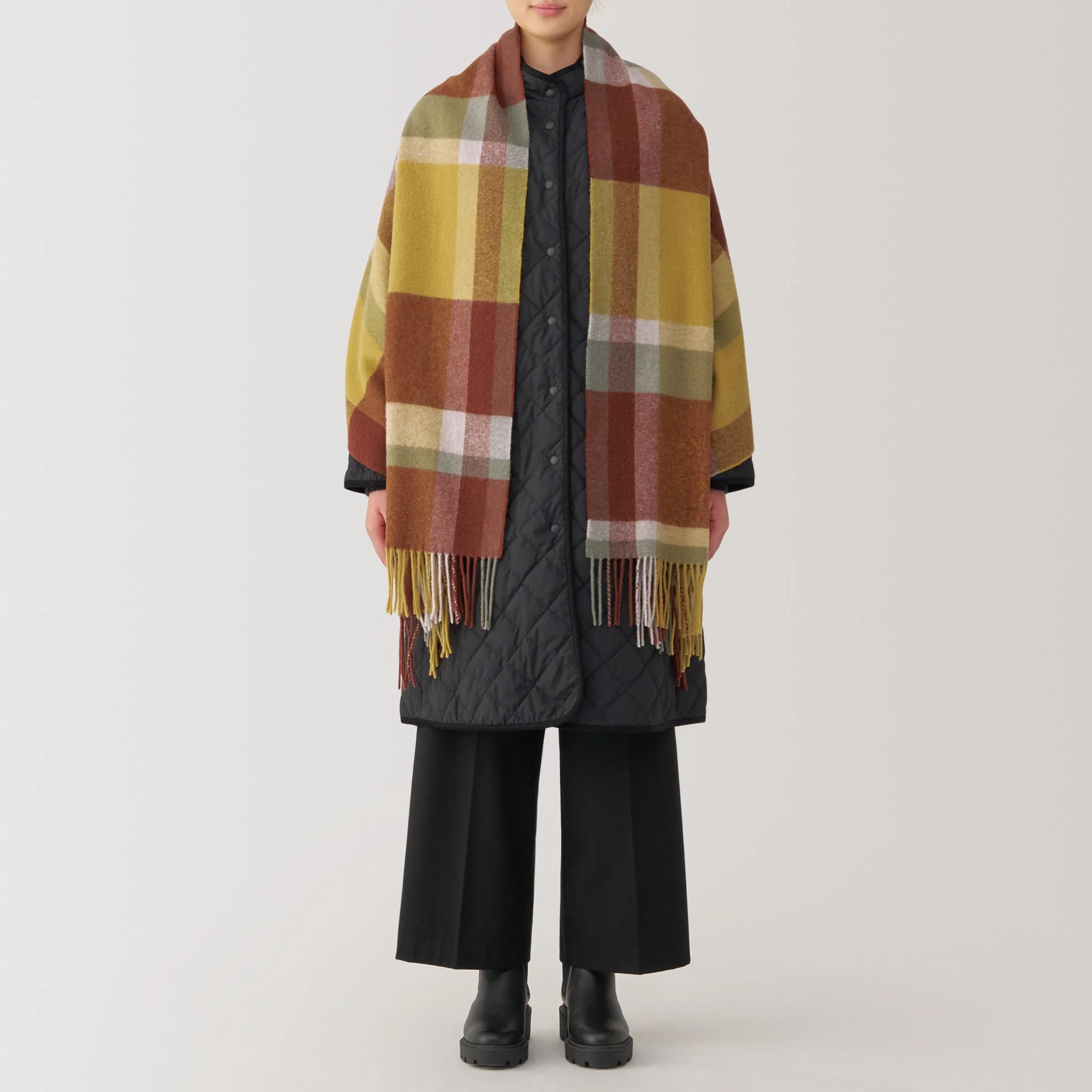 Wool Blanket Patterned Stole - Image 5