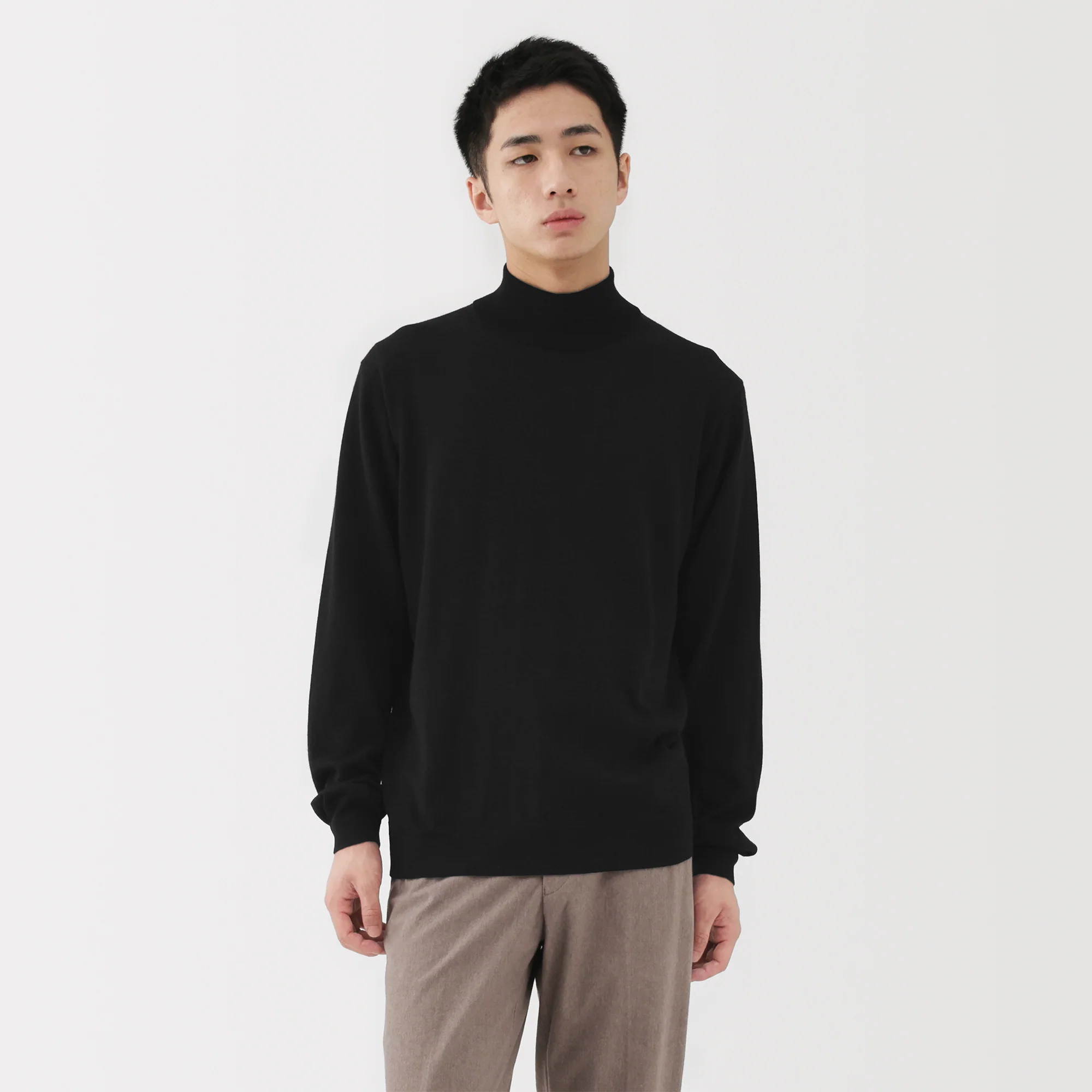 Wool Mock Neck Sweater - Image 17
