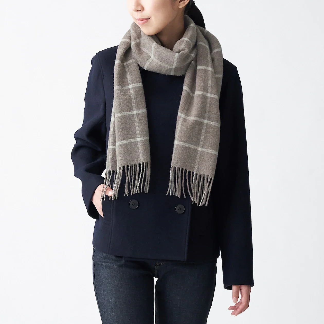 Woven Wool Scarf 30 x 180 cm - Image 38