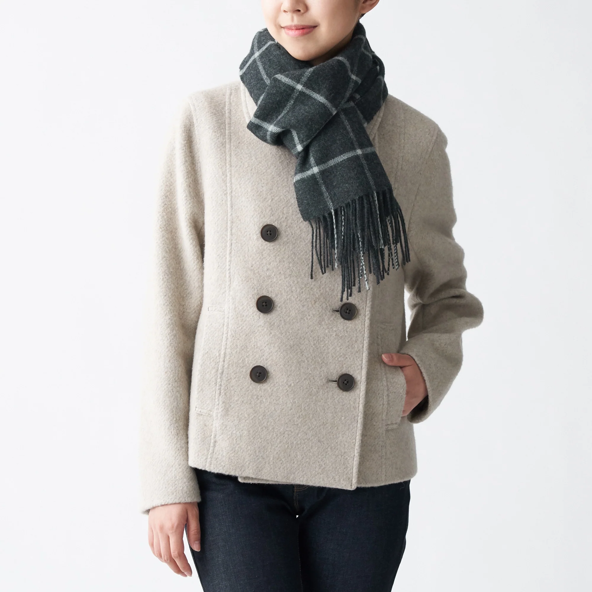 Woven Wool Scarf 30 x 180 cm - Image 42