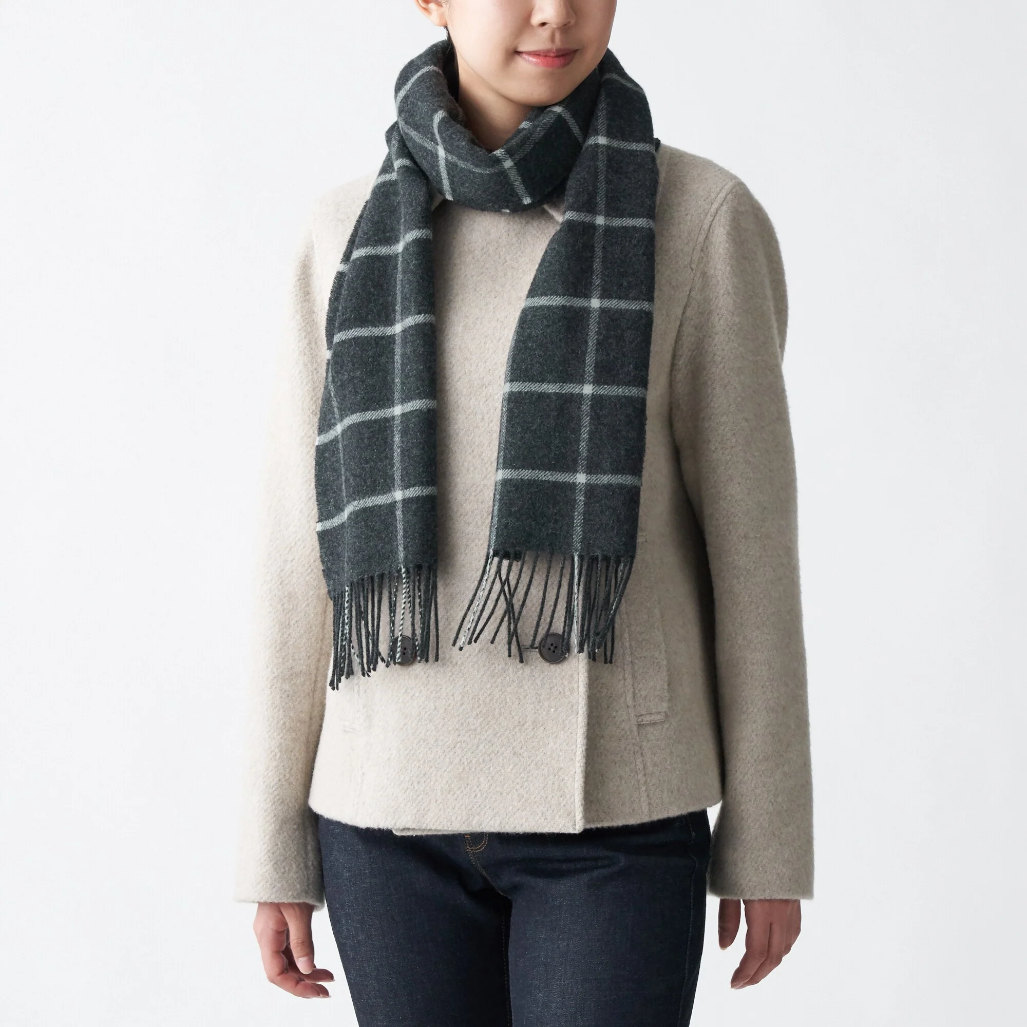 Woven Wool Scarf 30 x 180 cm - Image 44